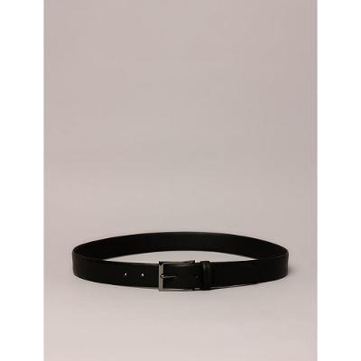 Cinto Masculino Básico de Couro Calvin Klein - Preto