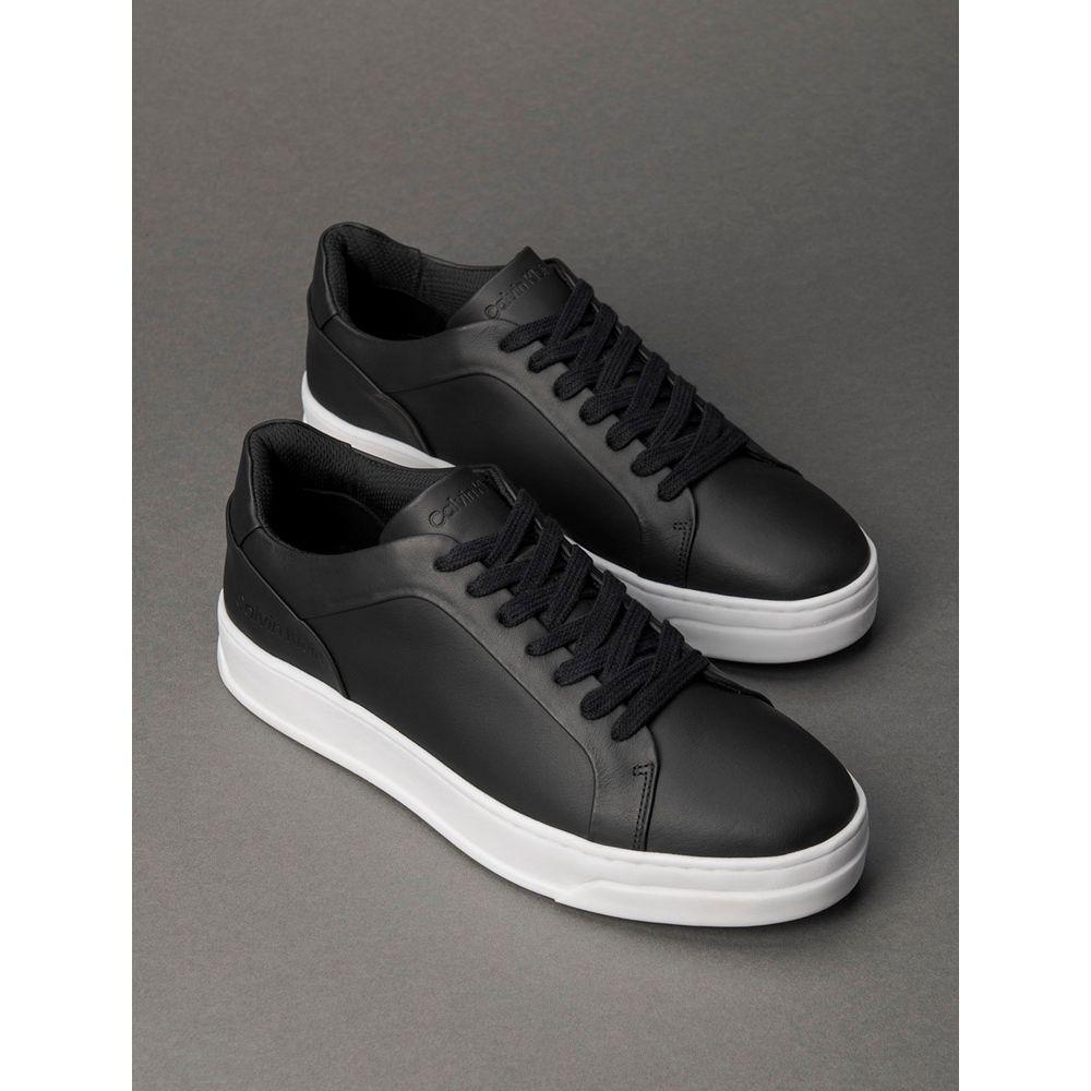 Tênis Masculino de Couro Cano Baixo Calvin Klein - Preto - 2