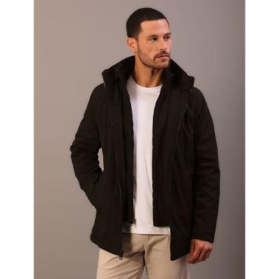 Jaqueta Masculina Com Capuz Calvin Klein Jeans - Preto