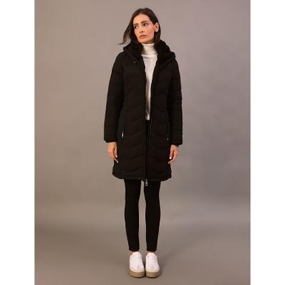 Jaqueta Feminina Alongada Matelassê Calvin Klein Jeans - Preto