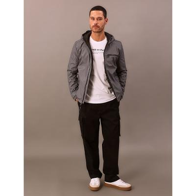 Jaqueta Masculina Calvin Klein Jeans Capuz - Cinza Claro