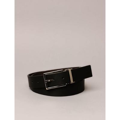 Cinto Masculino de Couro Dupla Face Calvin Klein - Preto