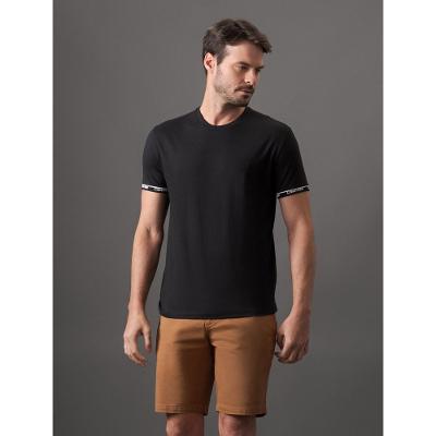 Camiseta Masculina Punho Logo - Preto