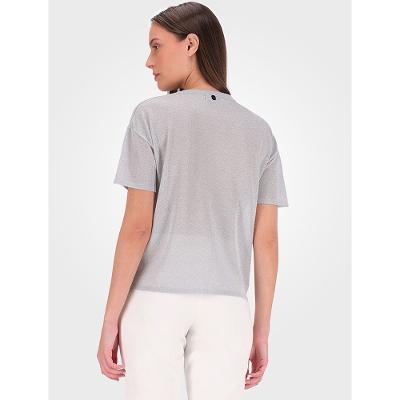 Camiseta Feminina Tricot Transparência Calvin Klein Jeans - Light Grey