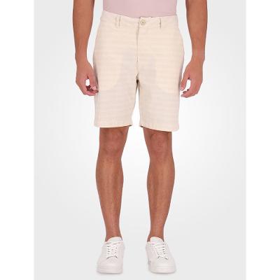 Bermuda Masculina Cotton Stripes Calvin Klein - Off White