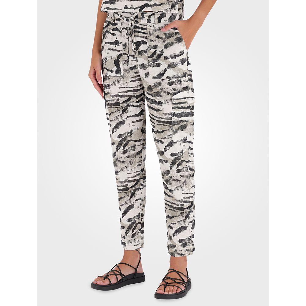 Calça Feminina Cenoura Animal Print Calvin Klein - Off White - 3