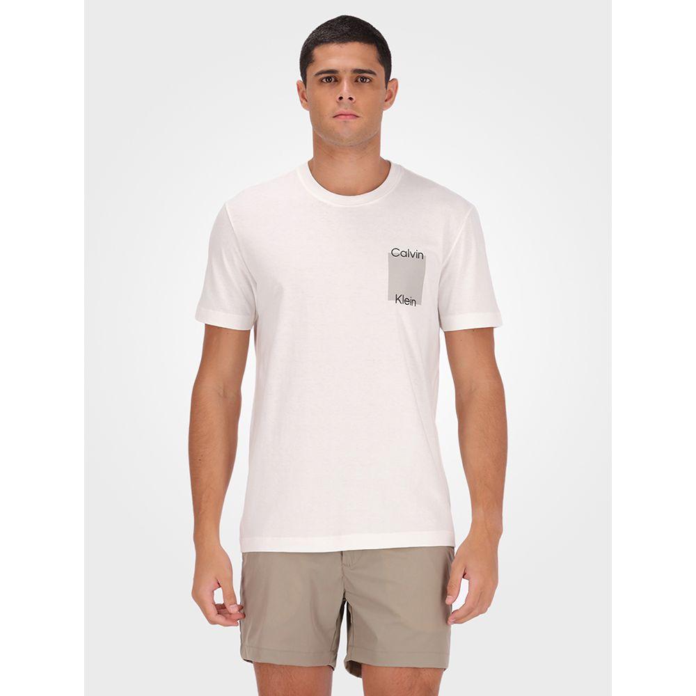 Camiseta Masculina Logo Relevo - Off White - 1