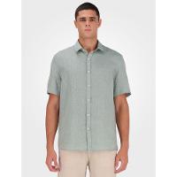 Camisa Masculina Manga Curta Cannes Linen - Verde Claro - 1