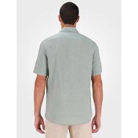 Camisa Masculina Manga Curta Cannes Linen - Verde Claro - 3