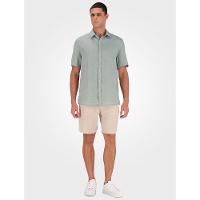 Camisa Masculina Manga Curta Cannes Linen - Verde Claro - 4
