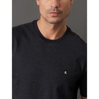 Camiseta Masculina Piquet Pontilhado Calvin Klein Jeans - Preto