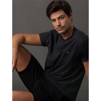 Camiseta Masculina Piquet Pontilhado Calvin Klein Jeans - Preto - 5