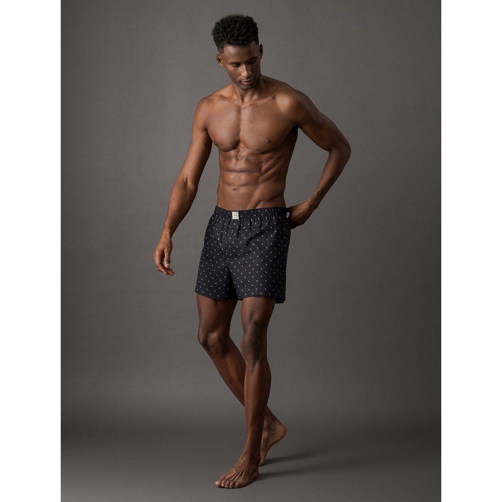 Cueca Samba Canção Modern Print Diamond Calvin Klein Underwear - Preto - 3