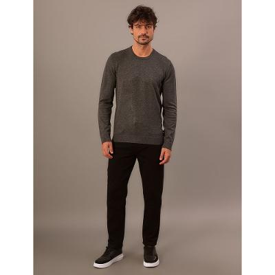 Tricot Masculino Gola Careca Viscose Calvin Klein Jeans - Chumbo