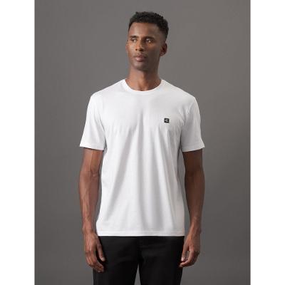 Camiseta Masculina  Patch Calvin Klein Jeans - Branco