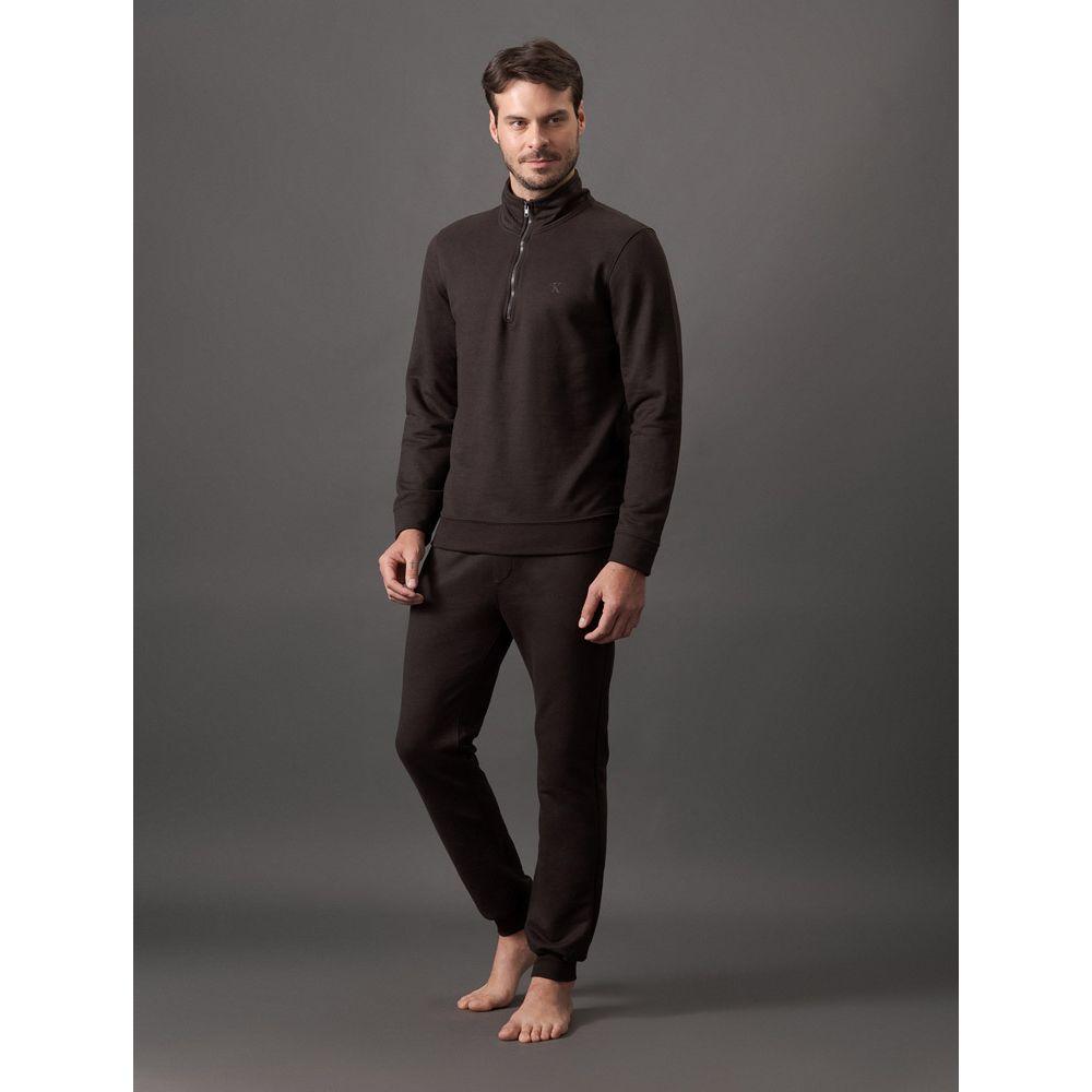 Calça Masculina Jogger Moletom Calvin Klein Underwear - Marrom - 3
