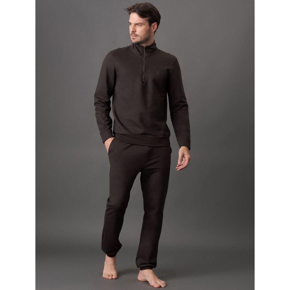 Calça Masculina Jogger Moletom Calvin Klein Underwear - Marrom - 5