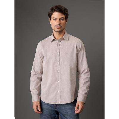 Camisa Masculina Regular Martingale Calvin Klein Jeans - Terra