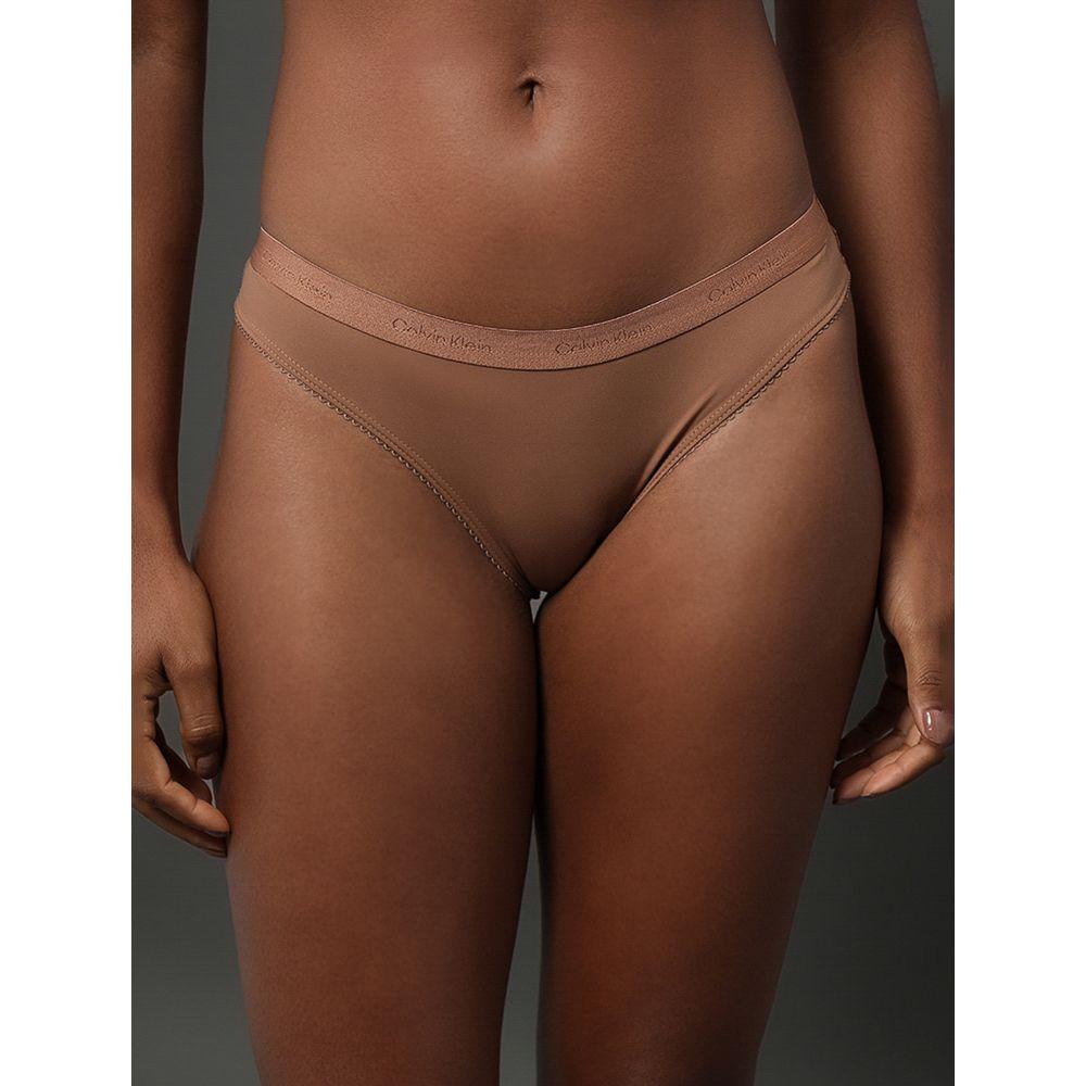 Calcinha Tanga Soft Lace Calvin Klein Underwear - Capuccino - 1