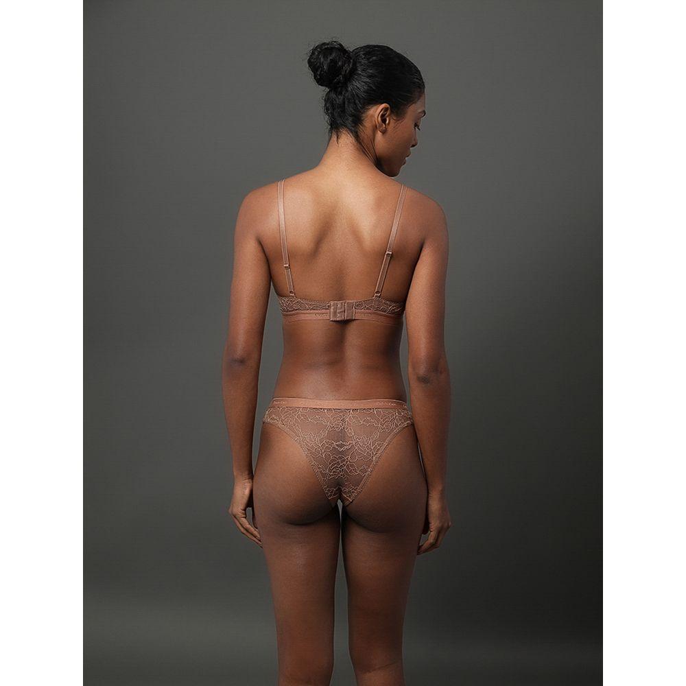 Calcinha Tanga Soft Lace Calvin Klein Underwear - Capuccino - 2