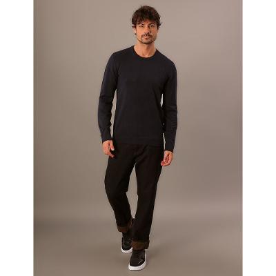 Tricot Masculino Gola Careca Viscose Calvin Klein Jeans - Marinho