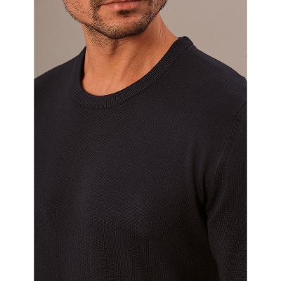 Tricot Masculino Gola Careca Viscose Calvin Klein Jeans - Marinho