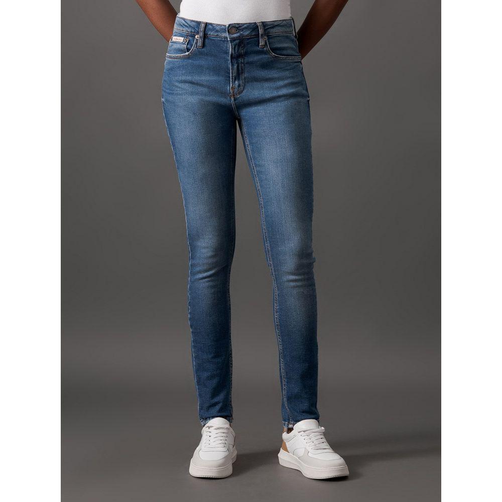 Calça Jeans Feminina New Skinny 5 Pockets Calvin Klein Jeans - Azul Médio - 1