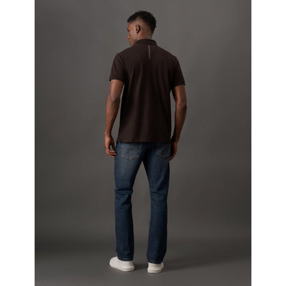 Polo Masculina Manga Curta Premium Calvin Klein Jeans - Cafe - 2