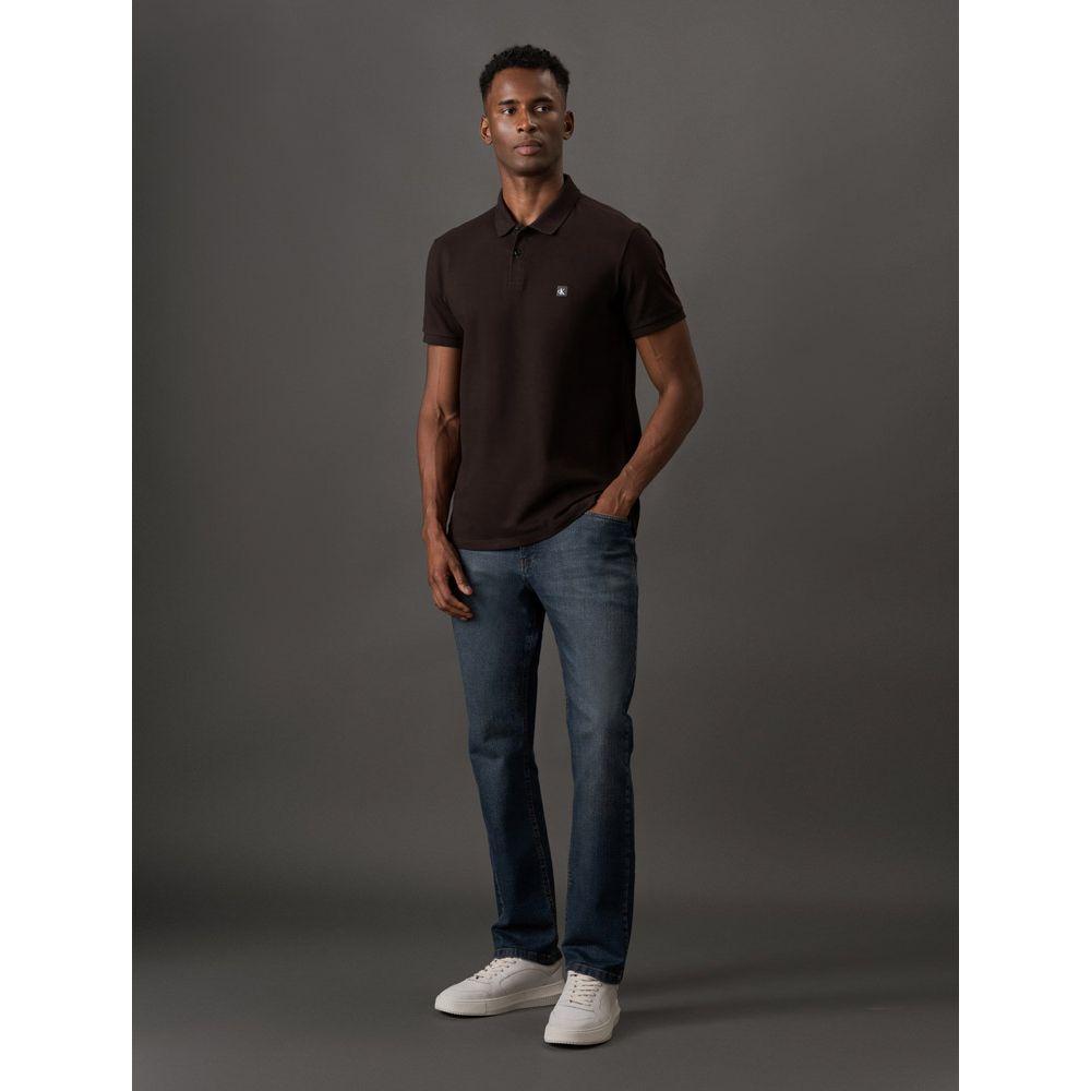 Polo Masculina Manga Curta Premium Calvin Klein Jeans - Cafe - 3