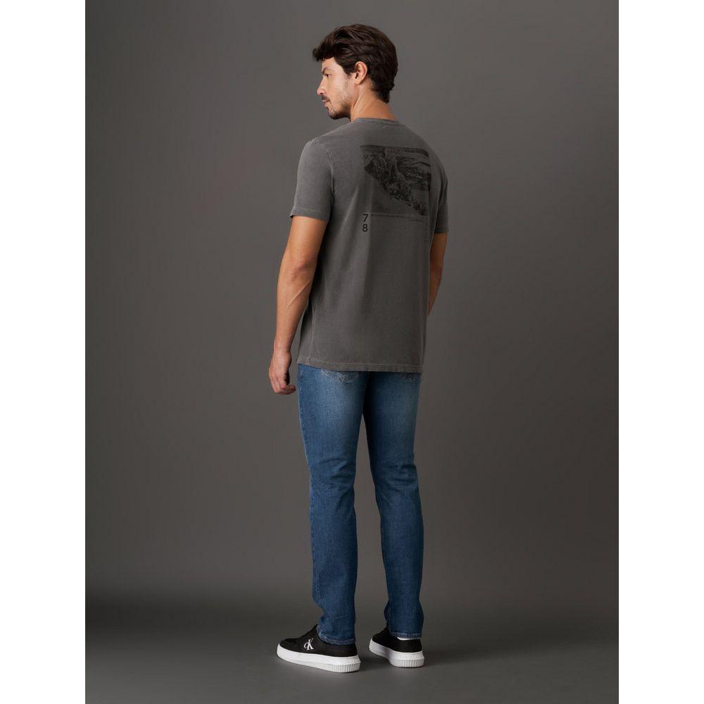 Camiseta Masculina Ski Back Frame Calvin Klein Jeans - Chumbo - 2