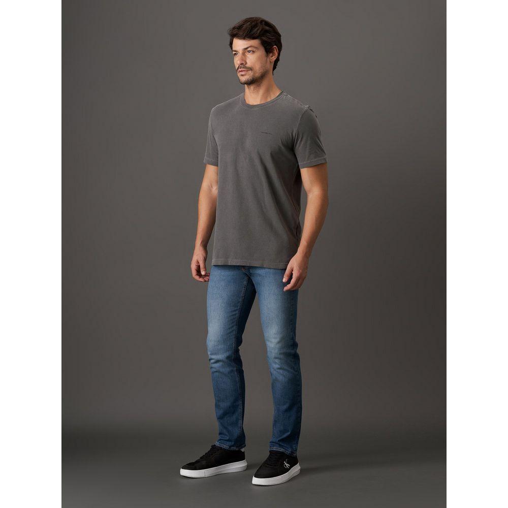Camiseta Masculina Ski Back Frame Calvin Klein Jeans - Chumbo - 3