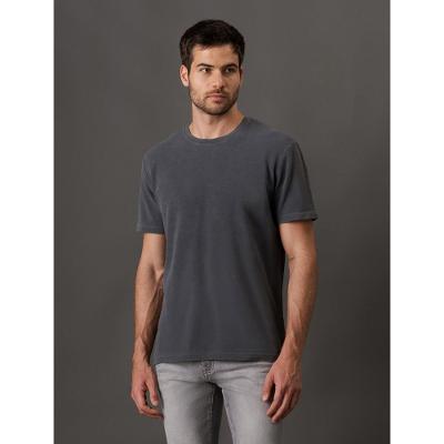 Camiseta Masculina Quadrilé Calvin Klein Jeans - Chumbo