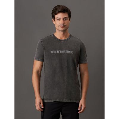 Camiseta Masculina Fading Over The Edge Calvin Klein Jeans - Chumbo
