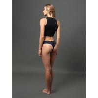 Calcinha Fio Dental Duplo Soft Micrologo Calvin Klein Underwear - Preto - 3