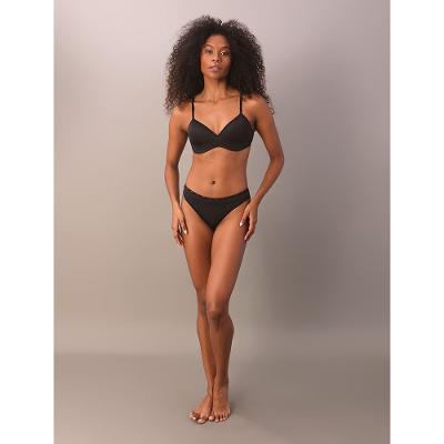 Calcinha Fio Dental Duplo Soft Micrologo Calvin Klein Underwear - Preto