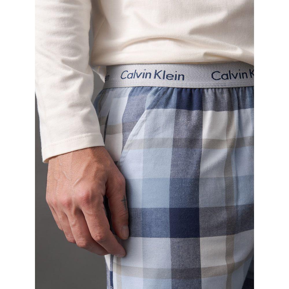 Pijama Masculino Manga Longa e Calça Flanela Calvin Klein Underwear - Off White - 4