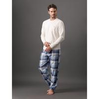 Pijama Masculino Manga Longa e Calça Flanela Calvin Klein Underwear - Off White - 5