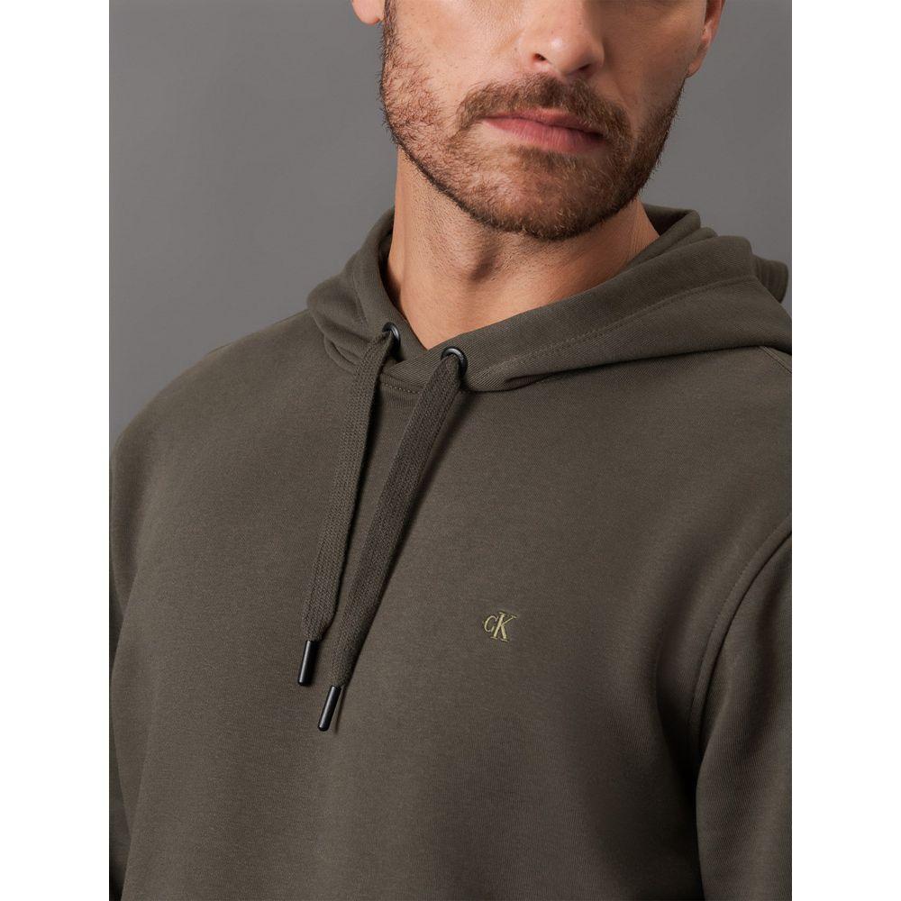 Casaco Masculino Moletom Bordado Capuz Calvin Klein Jeans - Militar - 4