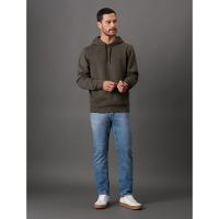 Casaco Masculino Moletom Bordado Capuz Calvin Klein Jeans - Militar - 3