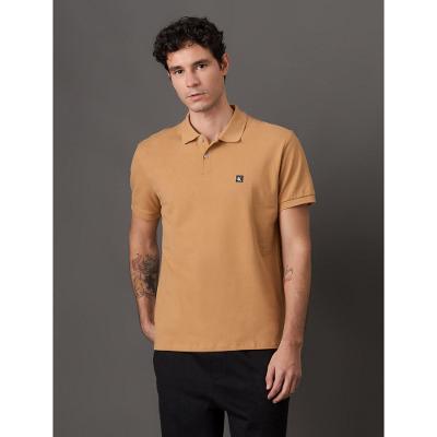 Polo Masculina Manga Curta Premium Calvin Klein Jeans - Havana