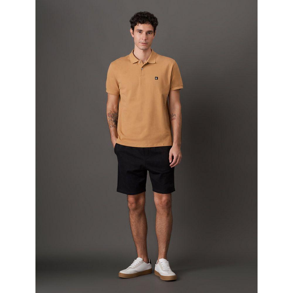 Polo Masculina Manga Curta Premium Calvin Klein Jeans - Havana - 3