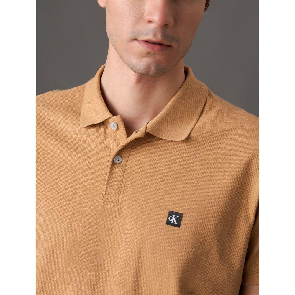 Polo Masculina Manga Curta Premium Calvin Klein Jeans - Havana - 4
