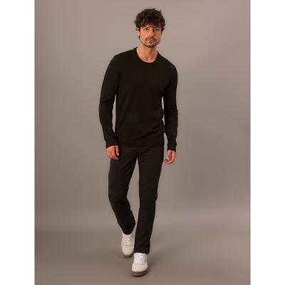 Tricot Masculino Gola Careca Viscose Calvin Klein Jeans - Preto