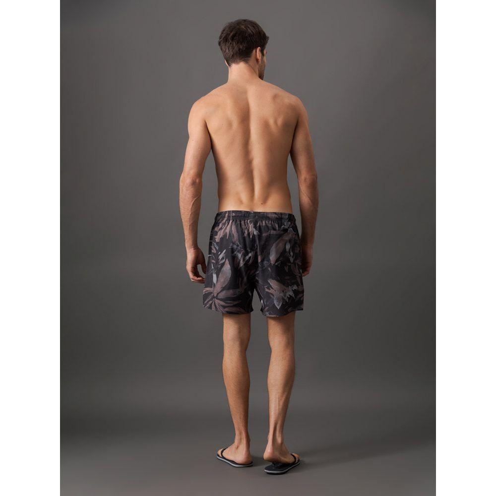 Short D'Água Masculino Folhas Calvin Klein Swimwear - Chumbo - 2
