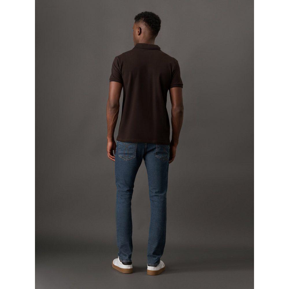 Polo Masculina Slim Friso Bordado Calvin Klein Jeans - Cafe - 2