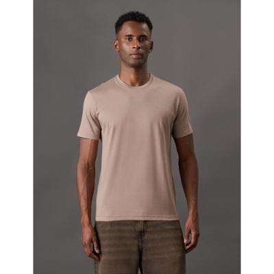 Camiseta Masculina Pima Calvin Klein Jeans - Caqui Medio