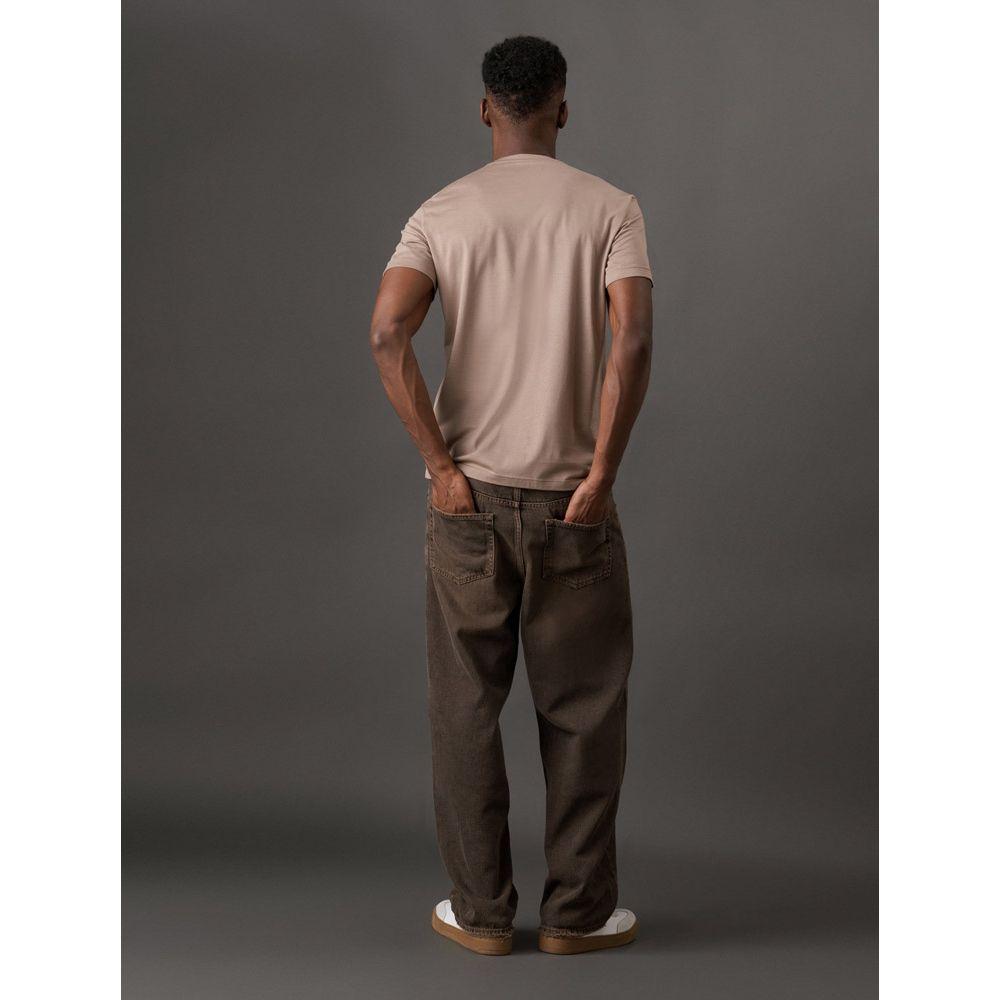 Camiseta Masculina Pima Calvin Klein Jeans - Caqui Medio - 5