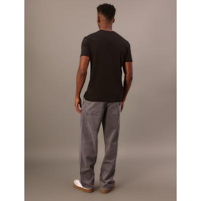 Camiseta Masculina de Algodão Estampa Logo Centralizado Calvin Klein Jeans - Preto