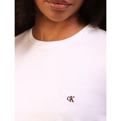 Camiseta Feminina Logo Bordado Calvin Klein Jeans - Branco 2