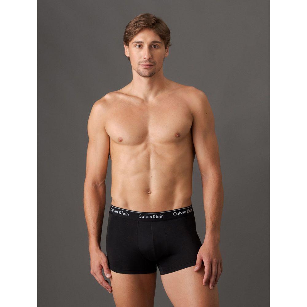 Kit 2 Cuecas Trunk Modern Cotton Calvin Klein Underwear - Preto Com Cinza Claro - 1